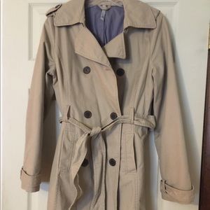 Tan trench coat